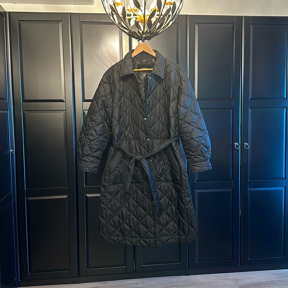 Black Quilted Coach Jacket